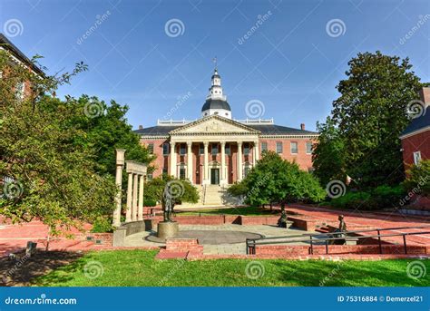 Maryland State House stock photo. Image of columns, house - 75316884