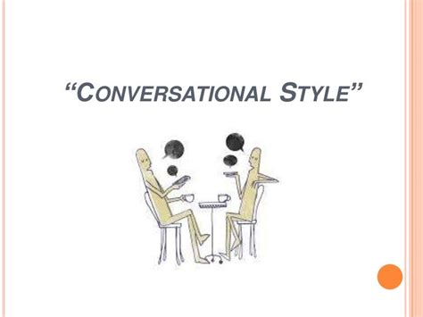 Conversational writing style