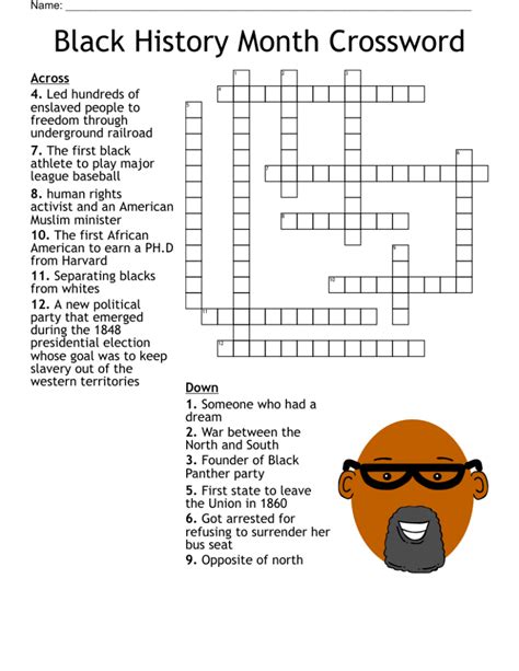 Black History Month Crossword Puzzles Printable - prntbl ...