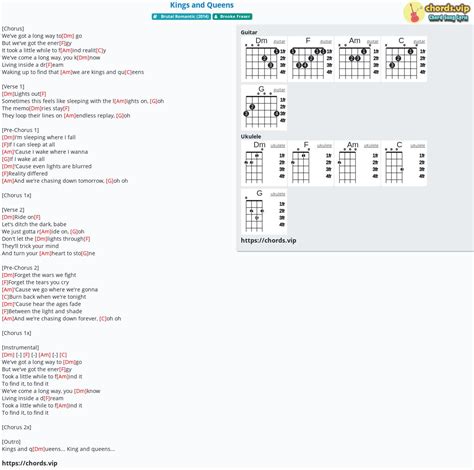 Chord: Kings and Queens - tab, song lyric, sheet, guitar, ukulele ...