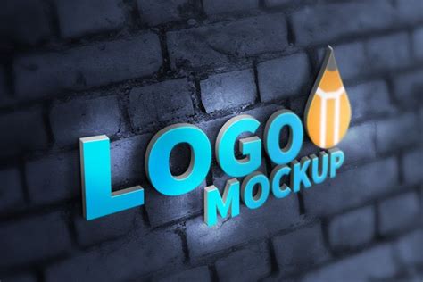 Téléchargement gratuit de PSD de Realistic 3D Logo Mockup (PSD) | FreeImages