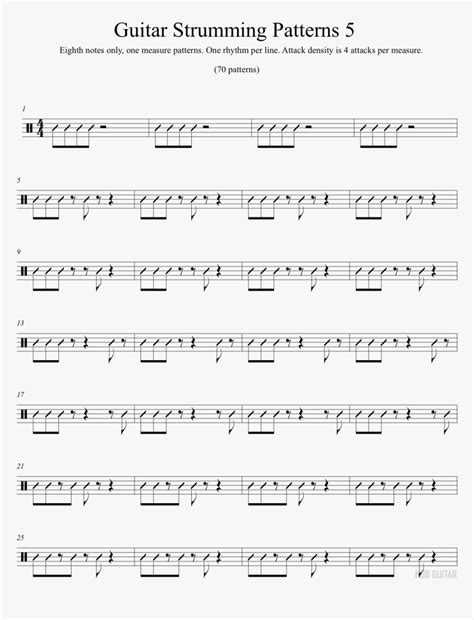 Guitar Strumming Patterns Pdf, HD Png Download - kindpng