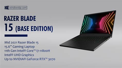 Razer Blade 15 Base Edition (Mid 2021) Specs: Full Specifications