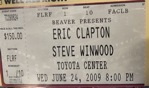 Eric Clapton & Steve Winwood Concert & Tour History | Concert Archives