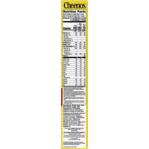 Cheerios Cereal Nutrition Information - Home Alqu