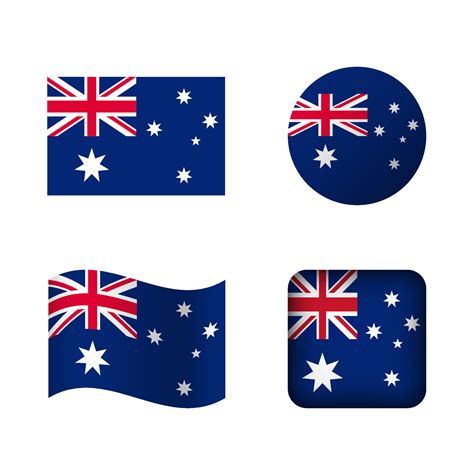 Vector Australia National Flag Icons Set 33525411 Vector Art at Vecteezy