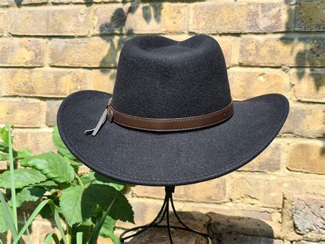 Handmade Crushable 100%wool Felt Cowboy Hat With Leather Band - Etsy UK