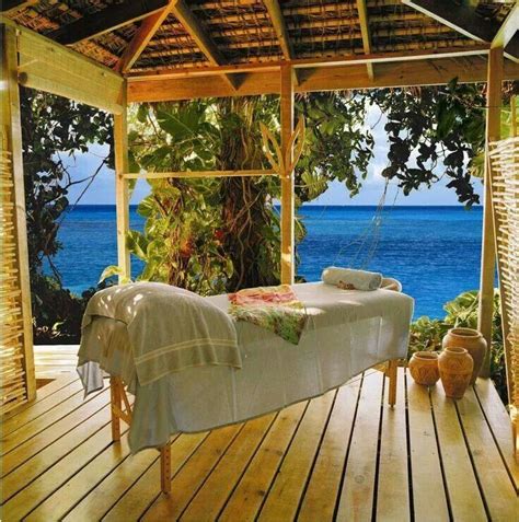 A massage by the ocean | Romantic beach getaways, Spa treatment room, Jamaica inn