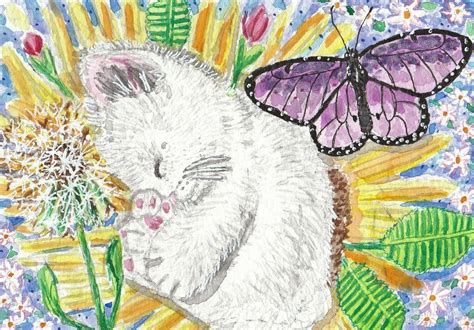 Sleeping kitten watercolor painting by tulipteardrops on DeviantArt