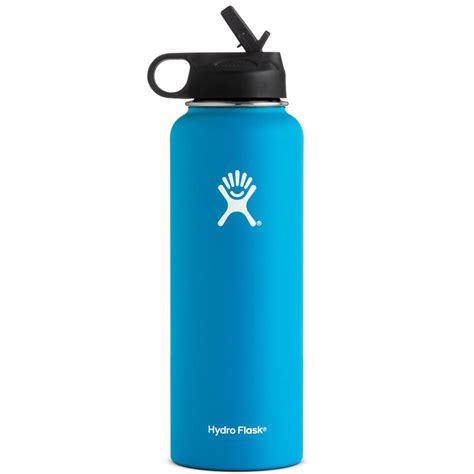 HYDRO FLASK 40 OZ Wide Mouth with Straw Lid, Pacific - Eastern Mountain Sports