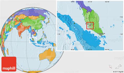 Political Location Map of Kuala Lumpur