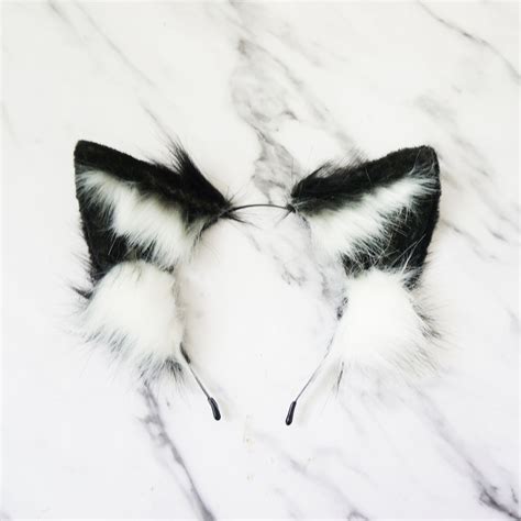 Wolf Ears Headband Handmade Kitten Ears Fluffy Fox Ears - Etsy