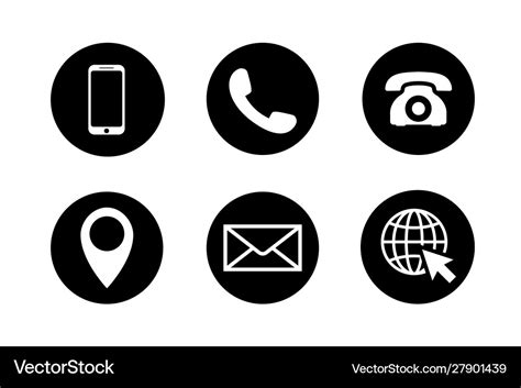 Phone Email Icon Vector