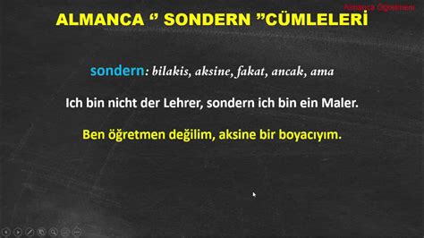 SONDERN BAĞLACINI ÖĞRENİYORUZ | ALMANCA DİLBİLGİSİ | - YouTube