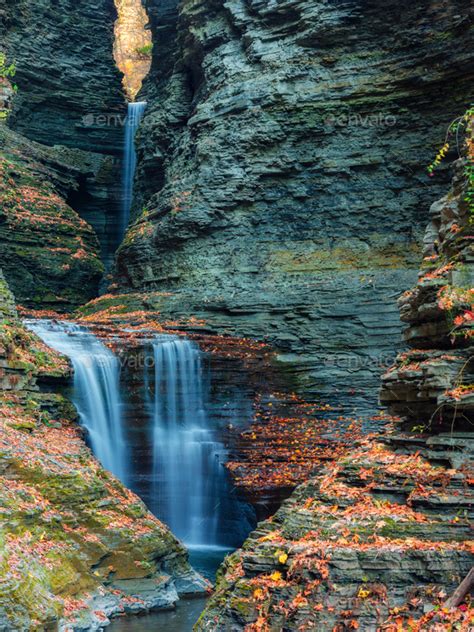 Waterfalls in Watkins Glen State Park Stock Photo by AndriyPhotography