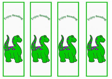 Dinosaur Bookmarks – Birthday Printable | Bookmarks, Dinosaur ...