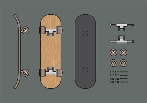 Vector Skateboard Illuustration Set - Download Free Vector Art, Stock Graphics & Images