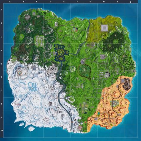 Fortnite Chapter 1 Season X Map