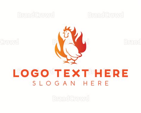 Chicken Fire Grill Logo | BrandCrowd Logo Maker