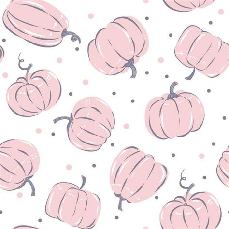 Premium Vector | Simple seamless pattern with pink pumpkins on white background. in 2024 ...