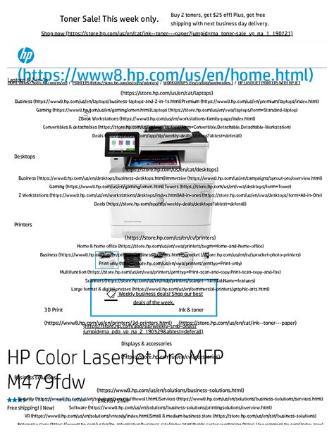 SOLUTION: Hp Color Laserjet Pro Mfp M479fdw Hp Official Store - Studypool