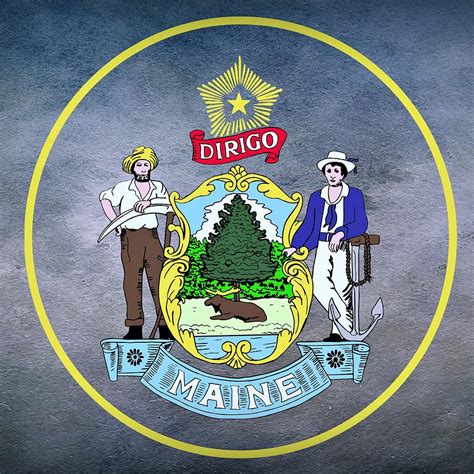 Maine State Seal Digital Art by Movie Poster Prints