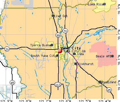 Yuba City California Map | Zip Code Map