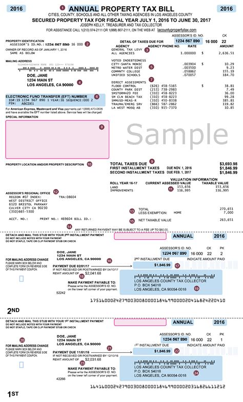 Annual Secured Property Tax Bill Los Angeles County - Property Tax Portal