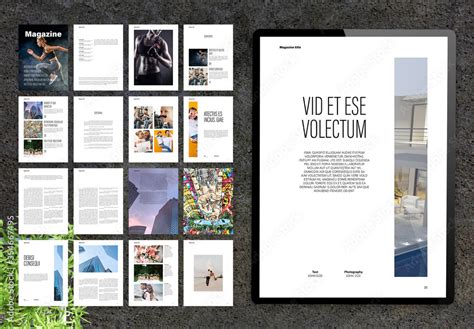 Modern and Minimal Lifestyle Digital Magazine Layout Stock Template ...