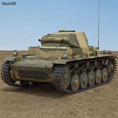 Panzer II 3D model - Military on Hum3D