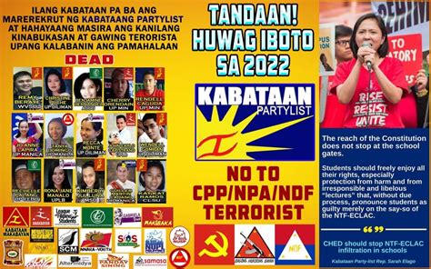 NO TO MAKABAYAN BLOC (Communist Terrorist Group Organization)IN THE UPCOMING 2022 ELECTION ...