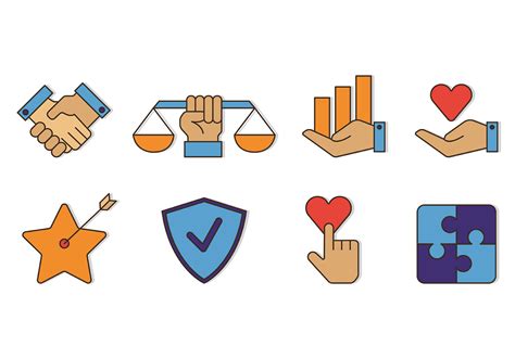 Set Of Integrity Icon 166407 Vector Art at Vecteezy