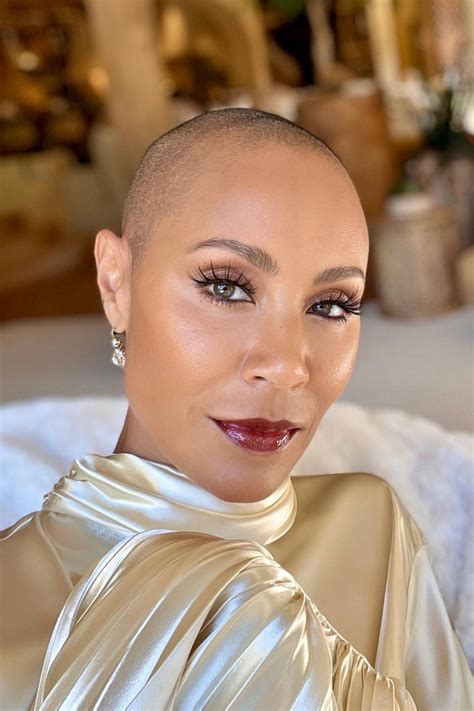 Jada Pinkett Smith celebrates her alopecia related hair loss journey with a glam selfie - See ...