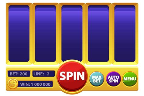 Slot machine games screen, online casino gambling. Vector illustration ...