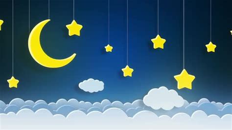 Cartoon Stars Night & Clouds Background | Night clouds, Stars at night ...