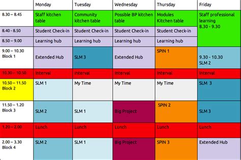 Timetable Templates For School in Excel Format