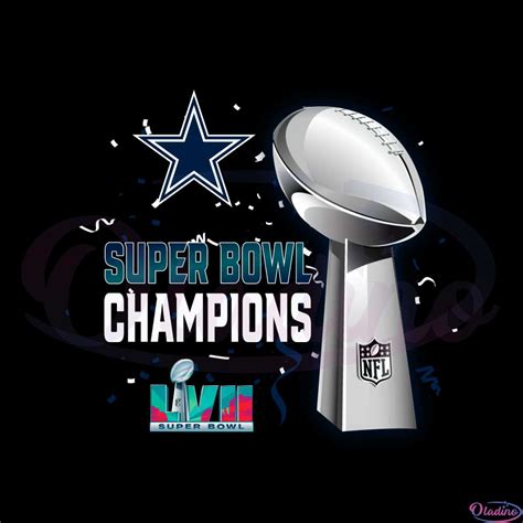 Dallas Cowboys Super Bowl Lvii 2023 Champions Png Sublimation Designs