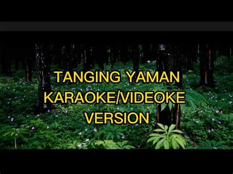 TANGING YAMAN KARAOKE/VIDEOKE VERSION MADE AND MUSIC BY RDI - CHANNEL - YouTube