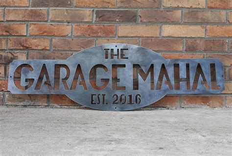 Custom Metal Sign- Last Name, Personalized, Custom, Garage | Custom ...