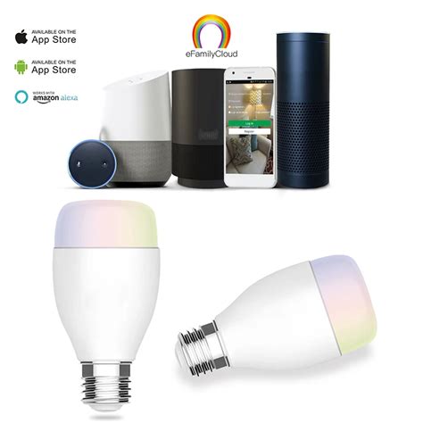 Wifi Smart Light Bulb,Dimmable LED Light,Multicolored LED Bulbs,With 6W ...