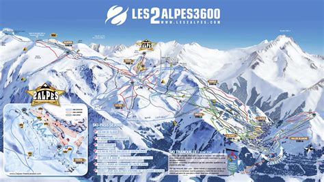Les 2 Alpes ski map