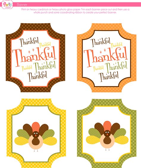 FREE Thanksgiving Printables from The Party Bakery | Catch My Party