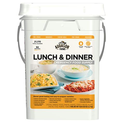 Buy Lunch and Dinner Variety Pail Emergency Food Supply 4-Gallon Pail Online at desertcartIreland