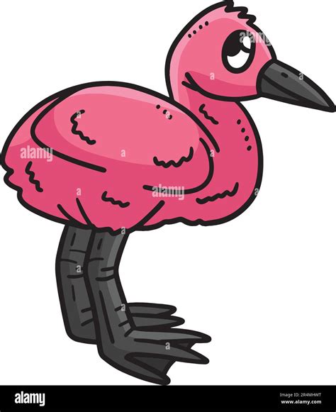 Baby Flamingo Cartoon Colored Clipart Illustration Stock Vector Image & Art - Alamy