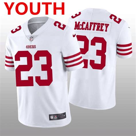 Youth San Francisco 49ers #23 Christian McCaffrey Red 2022 Vapor ...