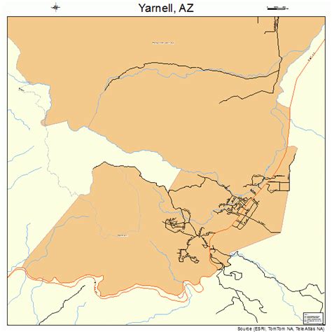 Yarnell Arizona Street Map 0484980