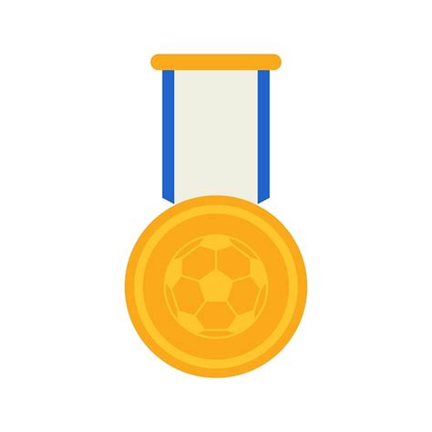 Premium Vector | Gold medal with ribbon Vector illustration