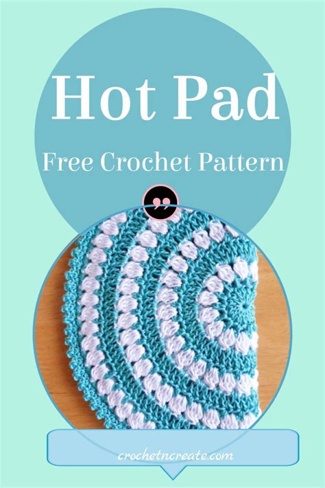 Crochet hot pad Free Crochet Pattern in 2021 | Crochet hot pads, Crochet patterns, Free crochet