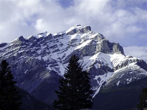 Snowy Mountains in Canada View from the Valley Stock Photo - Image of ...