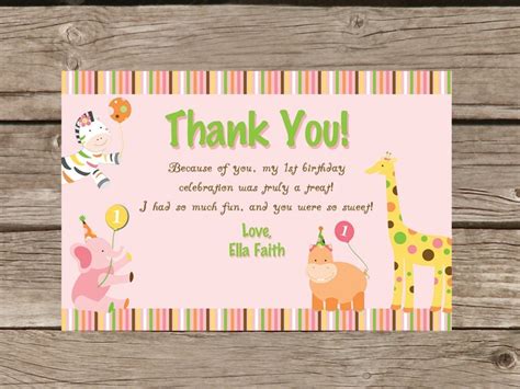 First Birthday Thank You Cards : Thank you for coming to my birthday party! Printable ... : 180 ...